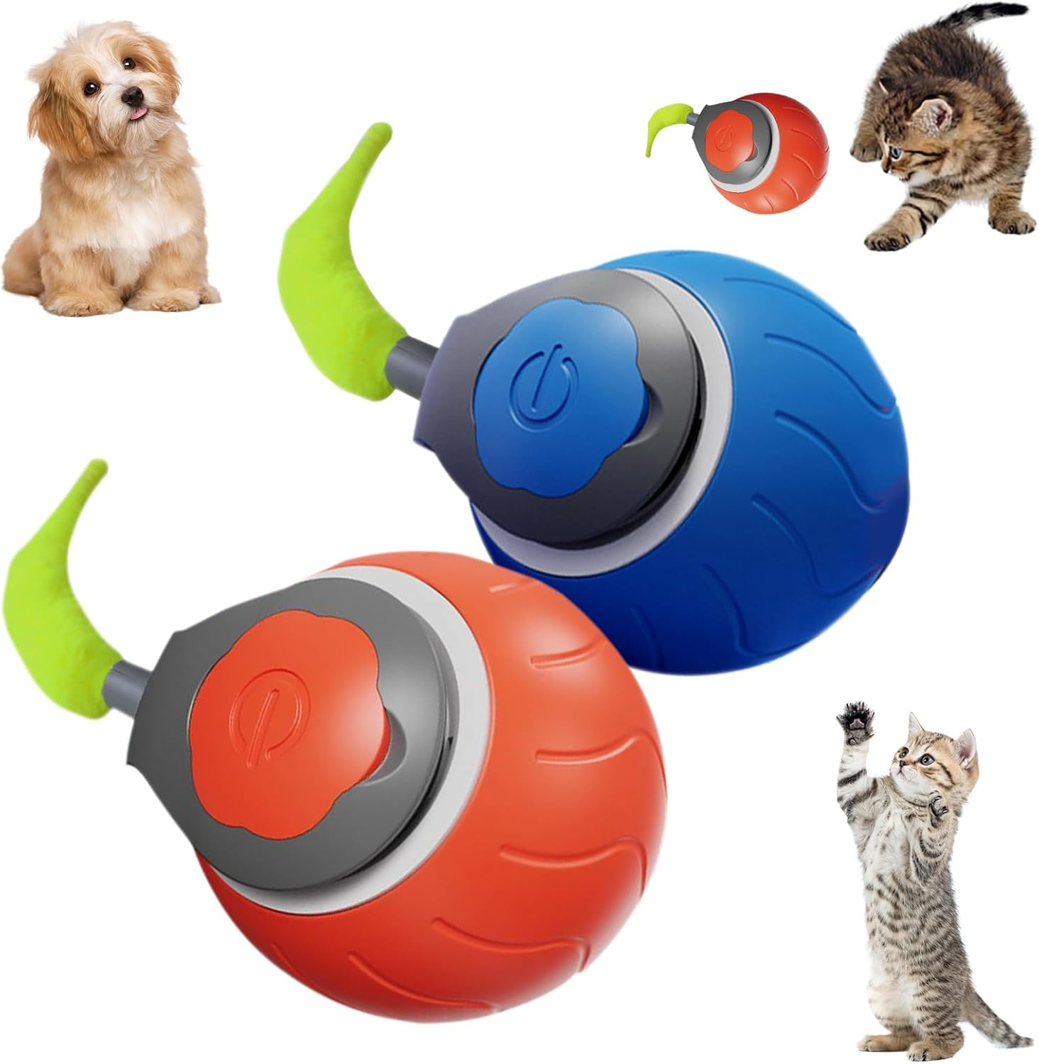Speedy Tail Cat Toy,Interactive Cat Toy For Indoor Cats,Cat Ball Toy,Interactive Cat Toy Ball,Two Speed Adjustment,USB Rechargeable - Haven & Paw