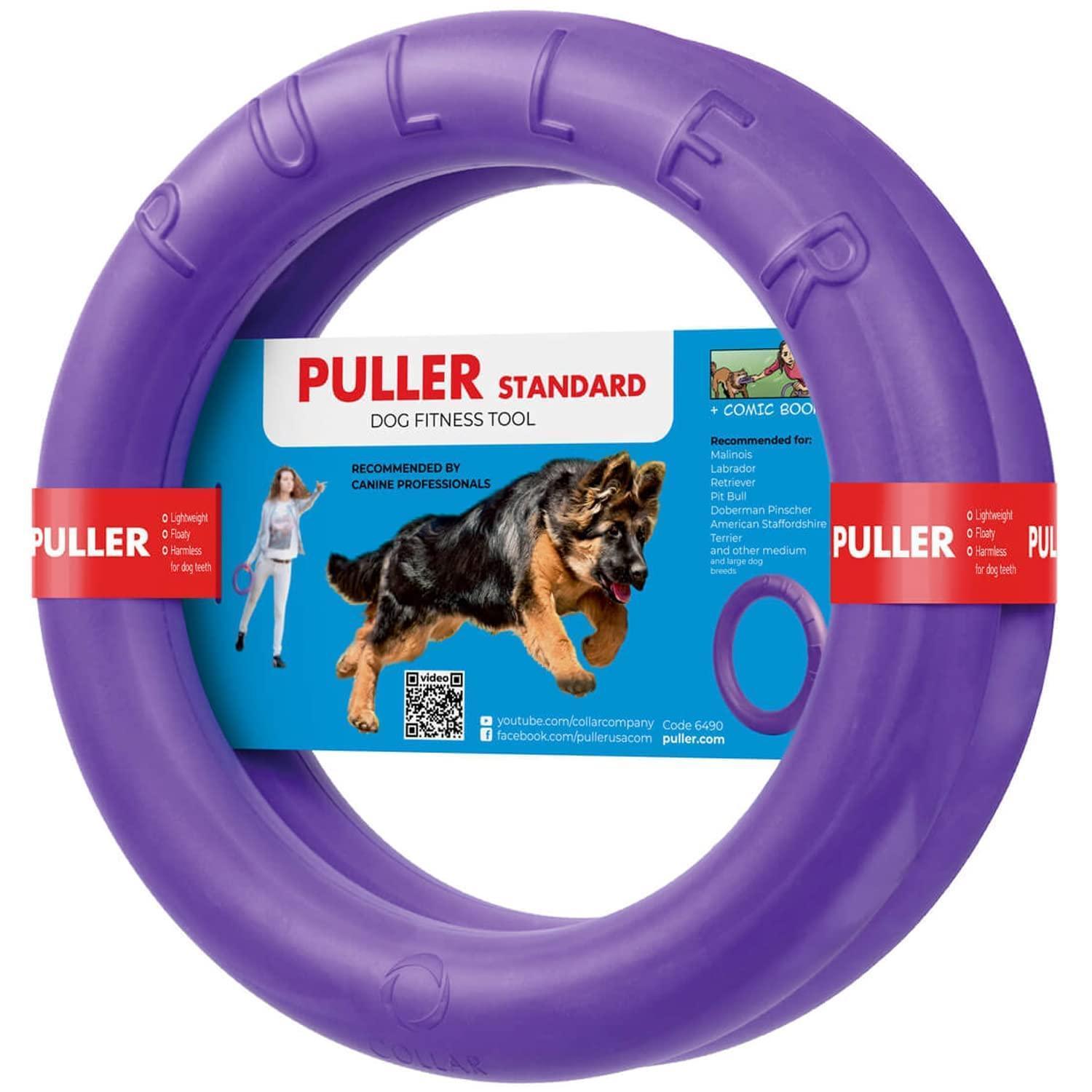 Puller Outdoor Dog Ring Toys Dog Fetch for Large Dogs Standard Size 2 Rings - Haven & Paw