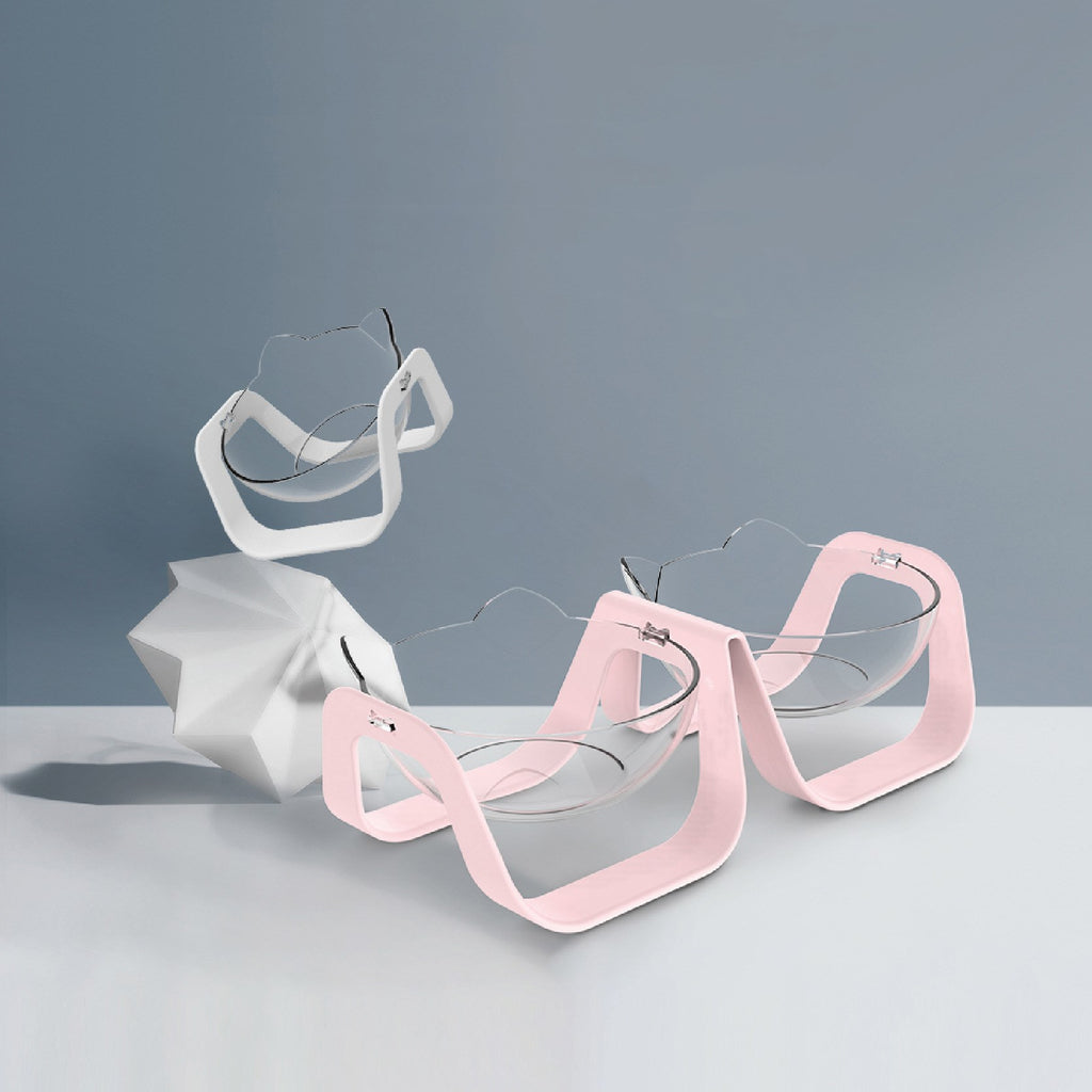 Transparent Cat Bowl and Neck Support Dog Bowl - Haven & Paw