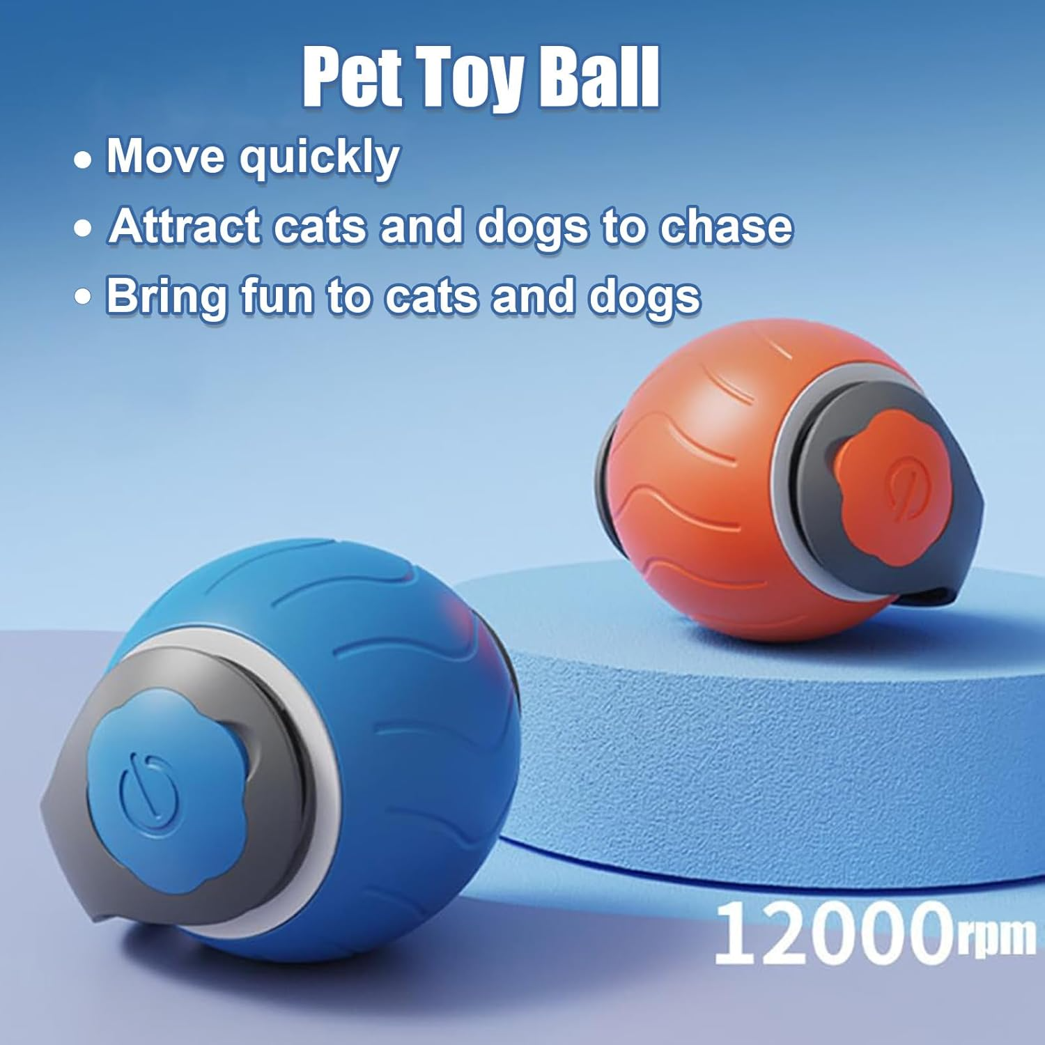 Speedy Tail Cat Toy,Interactive Cat Toy For Indoor Cats,Cat Ball Toy,Interactive Cat Toy Ball,Two Speed Adjustment,USB Rechargeable - Haven & Paw