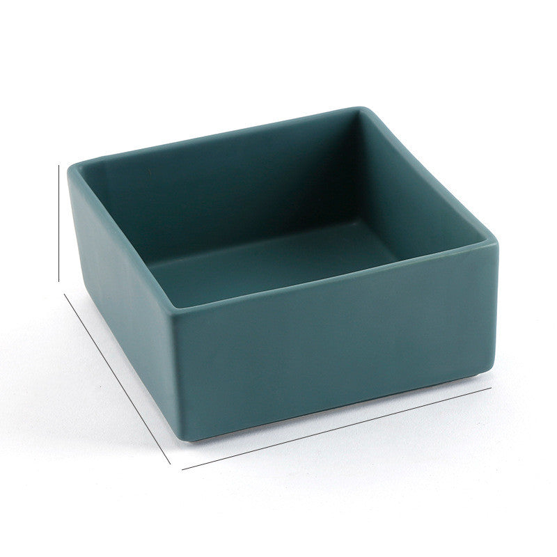 Ceramic Pet Bowl with Wooden Stand and Noodle Bowl - Haven & Paw