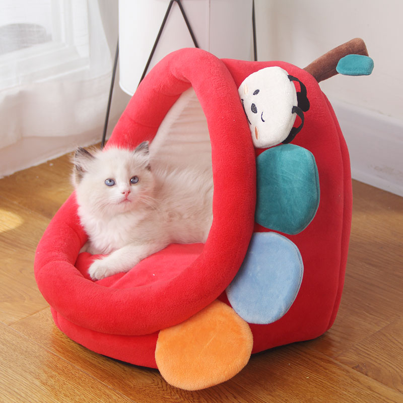 Cat Litter Villa Semi-enclosed Removable And Washable Cat House - Haven & Paw