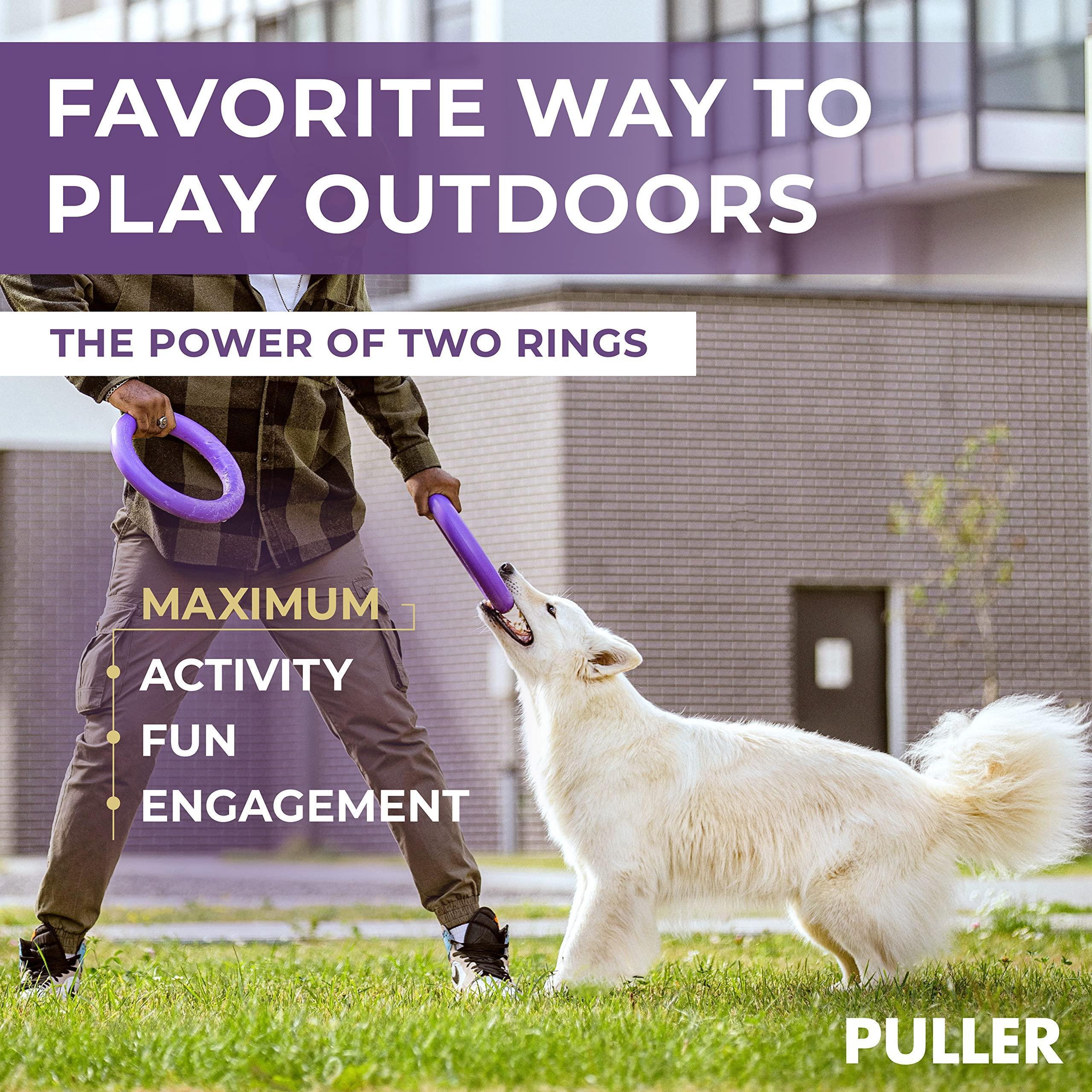 Puller Outdoor Dog Ring Toys Dog Fetch for Large Dogs Standard Size 2 Rings - Haven & Paw