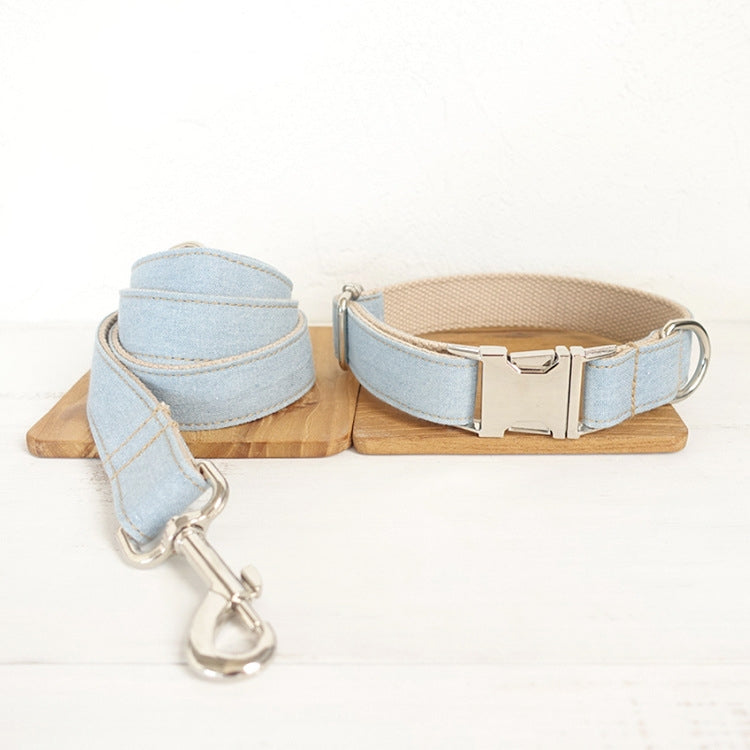 Blue Denim Leash for Pet Dogs - Haven & Paw