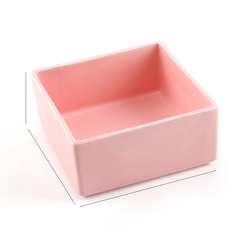 Ceramic Pet Bowl with Wooden Stand and Noodle Bowl - Haven & Paw
