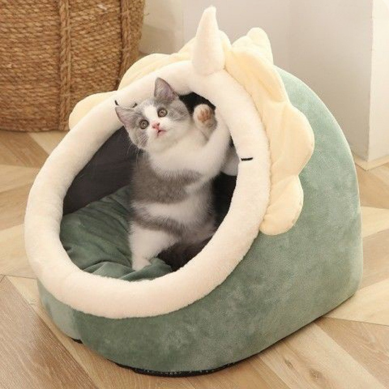 Cat Litter Villa Semi-enclosed Removable And Washable Cat House - Haven & Paw