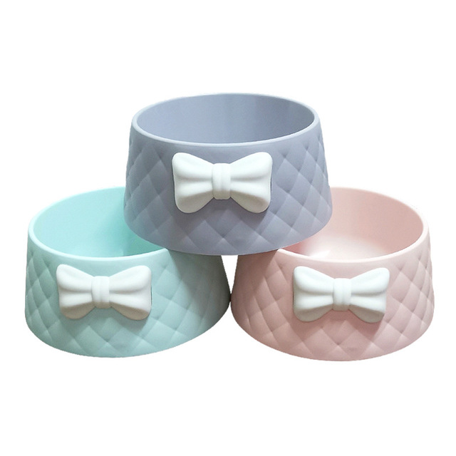 Bow Cat Bowl and Dog Bowl Combo - Haven & Paw