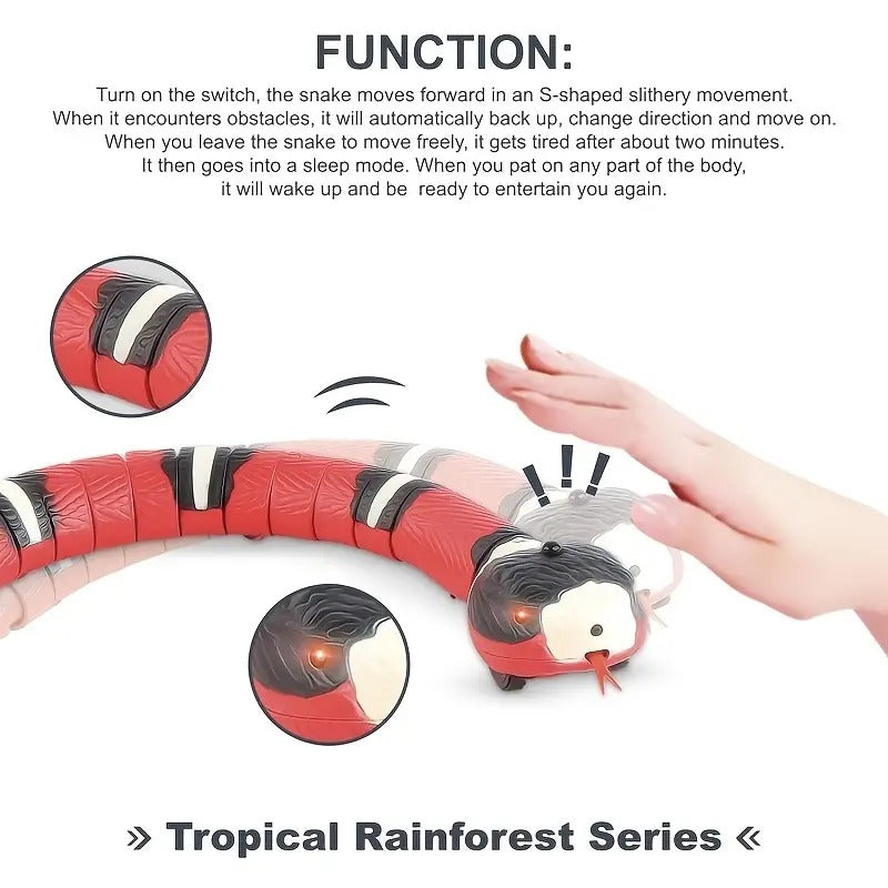 USB Charging Interactive Snake Toy for Cats - Endless Fun - Haven & Paw