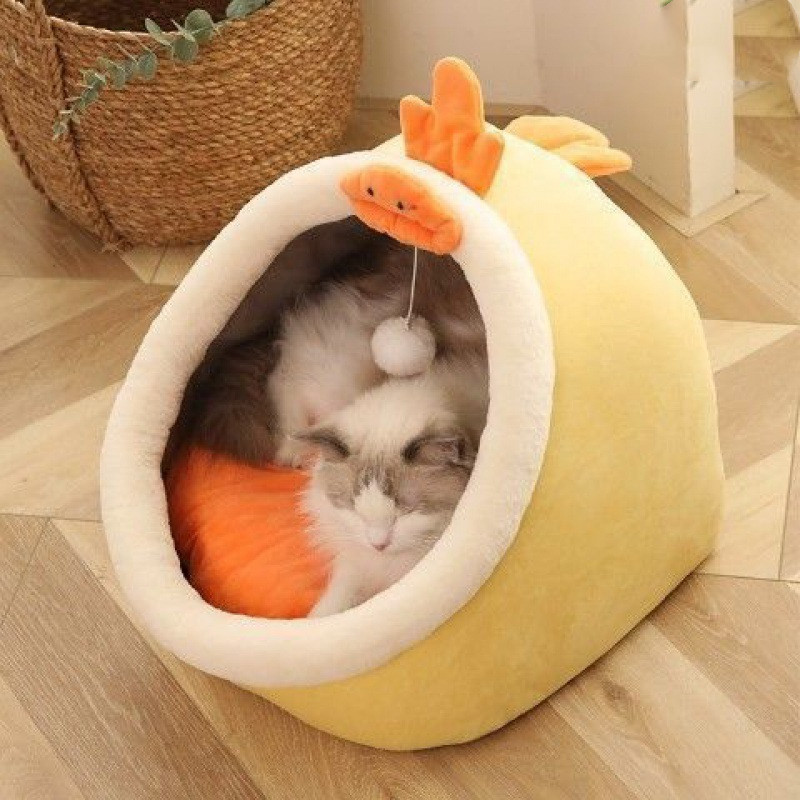 Cat Litter Villa Semi-enclosed Removable And Washable Cat House - Haven & Paw