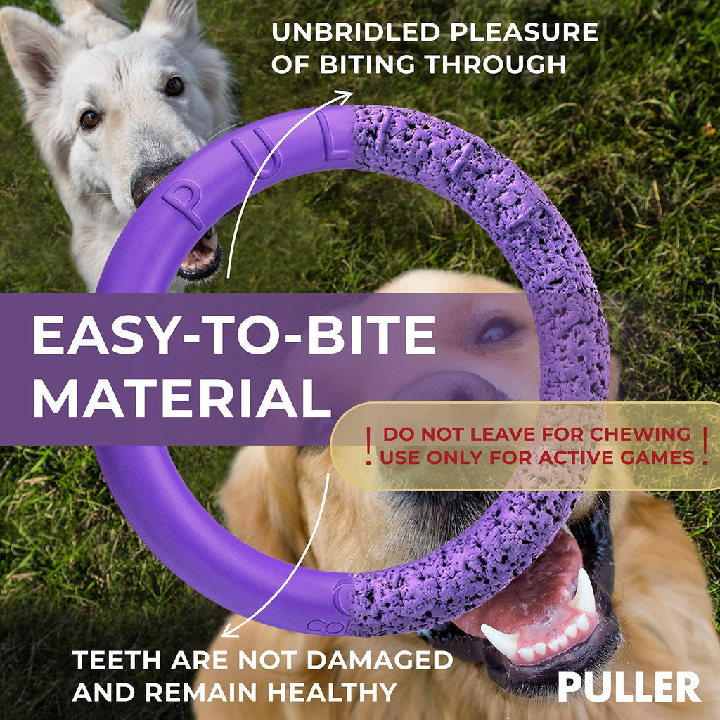 Puller Outdoor Dog Ring Toys Dog Fetch for Large Dogs Standard Size 2 Rings - Haven & Paw