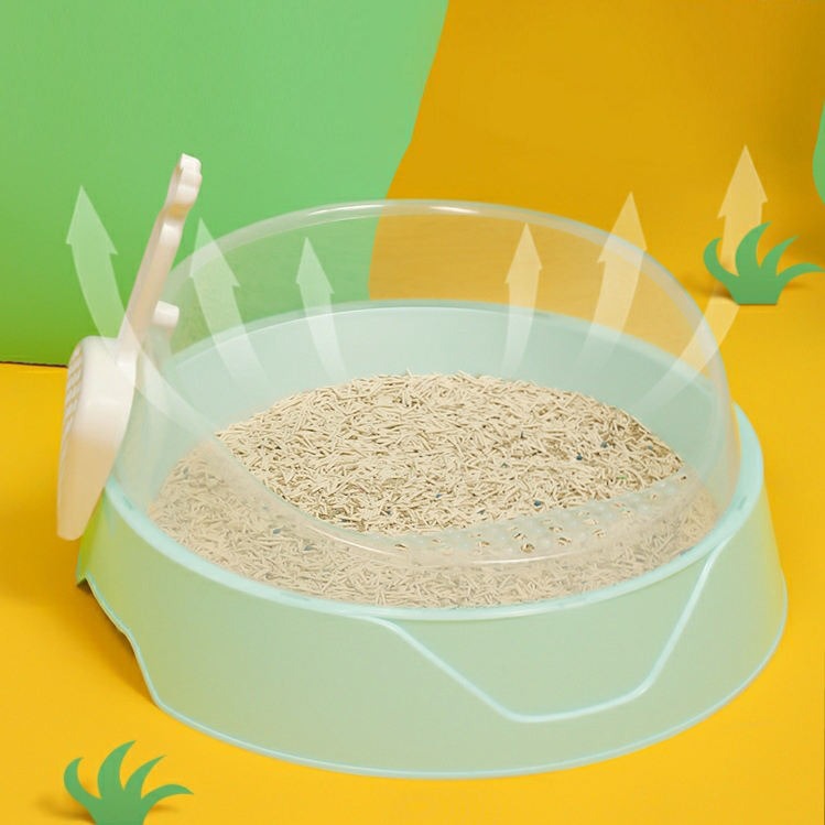 Large Semi-Enclosed Cat Litter Box with Shovel - Haven & Paw