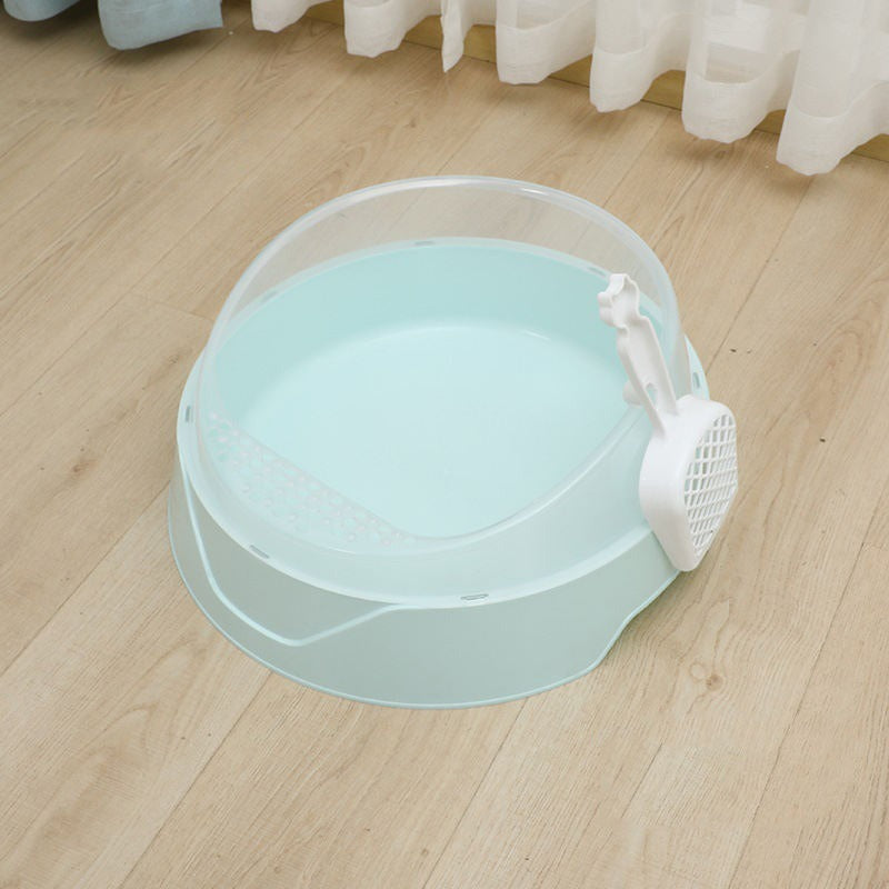 Large Semi-Enclosed Cat Litter Box with Shovel - Haven & Paw