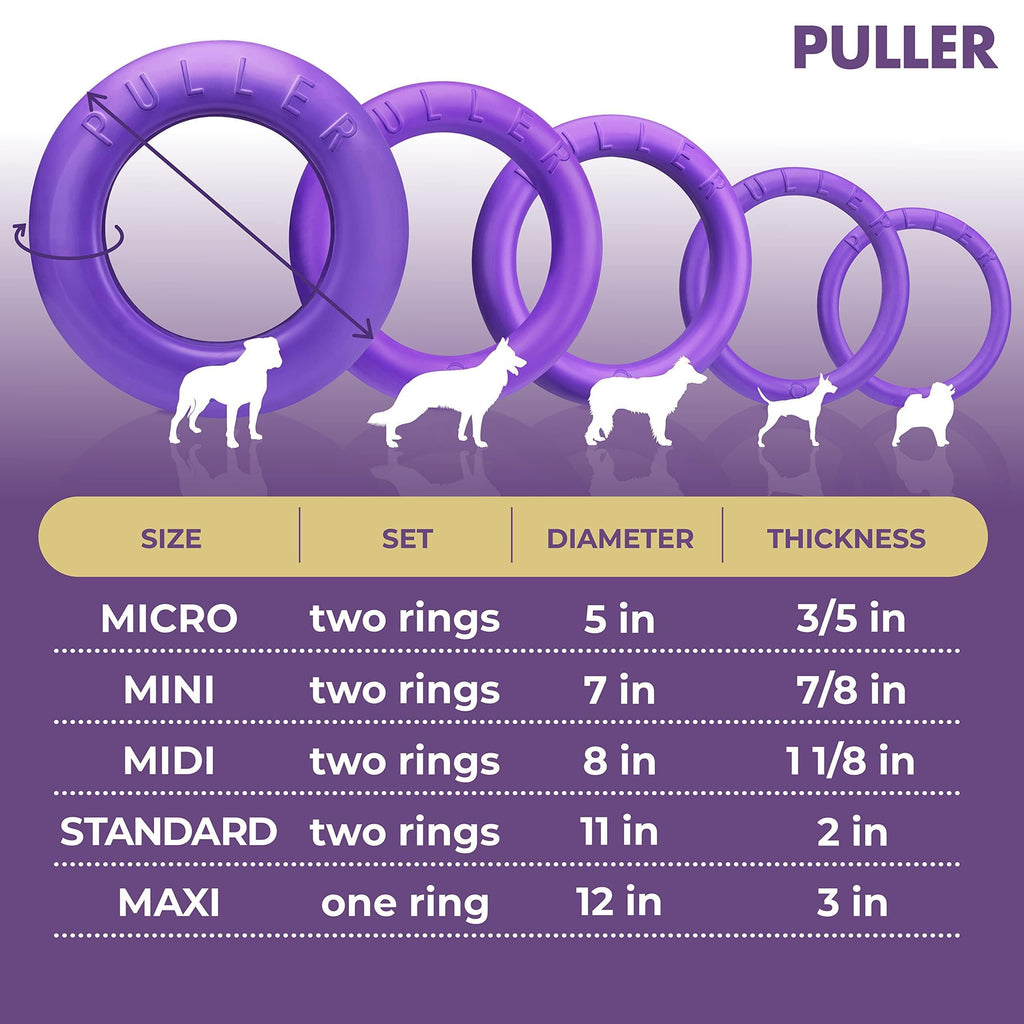 Puller Outdoor Dog Ring Toys Dog Fetch for Large Dogs Standard Size 2 Rings - Haven & Paw