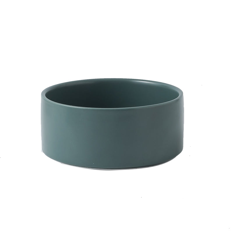 Ceramic Pet Bowl with Wooden Stand and Noodle Bowl - Haven & Paw