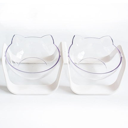 Transparent Cat Bowl and Neck Support Dog Bowl - Haven & Paw